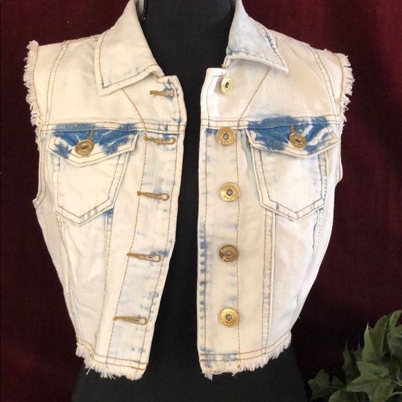 juniors jean vest